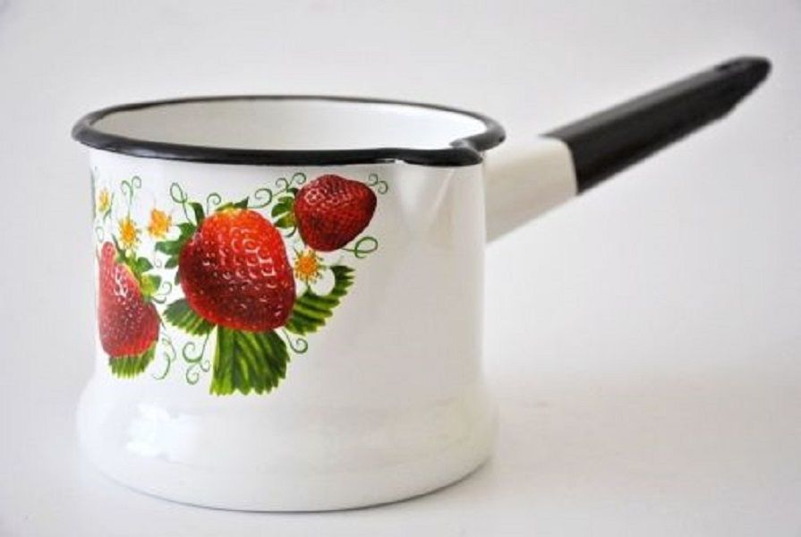 Ковш 1,5л эмал. Ковш 1л без кр. Ковш без крышки 1 л90104-072/4. Ковш эмалированный клубника. 5л арт.