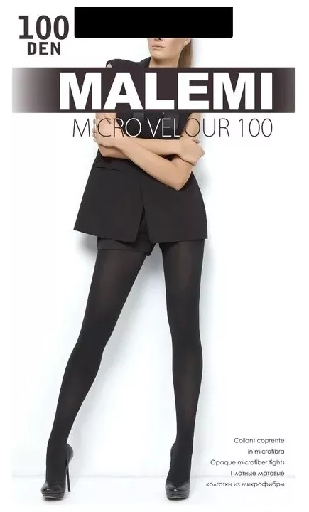 Колготки женские MALEMI Micro Velour 100 nero 2 - купить в интернет  магазине ХозСити по низким ценам